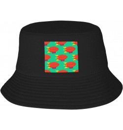 Airship Seamless Pattern Bucket Hat for Men Women Boonie Hat Outdoor Summer Vacation Beach Travel Fishing Cap Black $11.20 Bu...