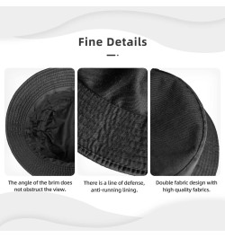 Airship Seamless Pattern Bucket Hat for Men Women Boonie Hat Outdoor Summer Vacation Beach Travel Fishing Cap Black $11.20 Bu...