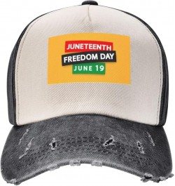 Juneteenth Since 1865 Celebrate Freedom Afican Hat for Men Women Baseball Cap Stylish Casquette Adjustable Dad Hats Black and...