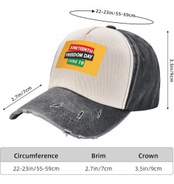 Juneteenth Since 1865 Celebrate Freedom Afican Hat for Men Women Baseball Cap Stylish Casquette Adjustable Dad Hats Black and...