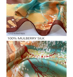 100% Silk Luxury Long Scarf for Women Large Lightweight Shawls for Headscarf Fashion Designer Wraps Edelweiss $18.45 Scarves