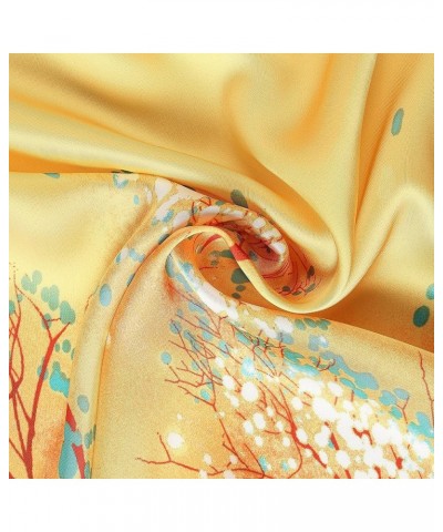 100% Silk Luxury Long Scarf for Women Large Lightweight Shawls for Headscarf Fashion Designer Wraps Edelweiss $18.45 Scarves