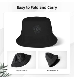 Vintage Compass Stylish and Protective Bucket Hat for Women and Men - Breathable, and Perfect for Outdoor Activities Black $8...