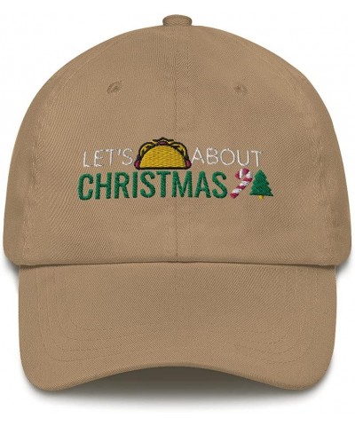 Let's Taco About Christmas Xmas Holiday Season Embroidered Dad Hat Adjustable Cotton Cap Z4 Khaki $16.40 Baseball Caps