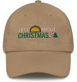 Let's Taco About Christmas Xmas Holiday Season Embroidered Dad Hat Adjustable Cotton Cap Z4 Khaki $16.40 Baseball Caps