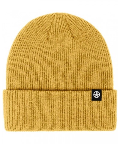 Women's Fall Winter Soft Warm Stretchy Trendy Knit Hats Knit Baseball Caps Mens Outdoor Winter Hats Yellow $7.19 Skullies & B...