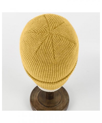 Women's Fall Winter Soft Warm Stretchy Trendy Knit Hats Knit Baseball Caps Mens Outdoor Winter Hats Yellow $7.19 Skullies & B...