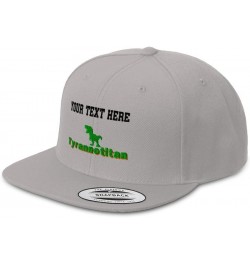 Snapback Hats for Men and Women Tyrannotitan Dinosaurs Acrylic Flat Bill Baseball Silver Personalized Text Here $15.64 Baseba...