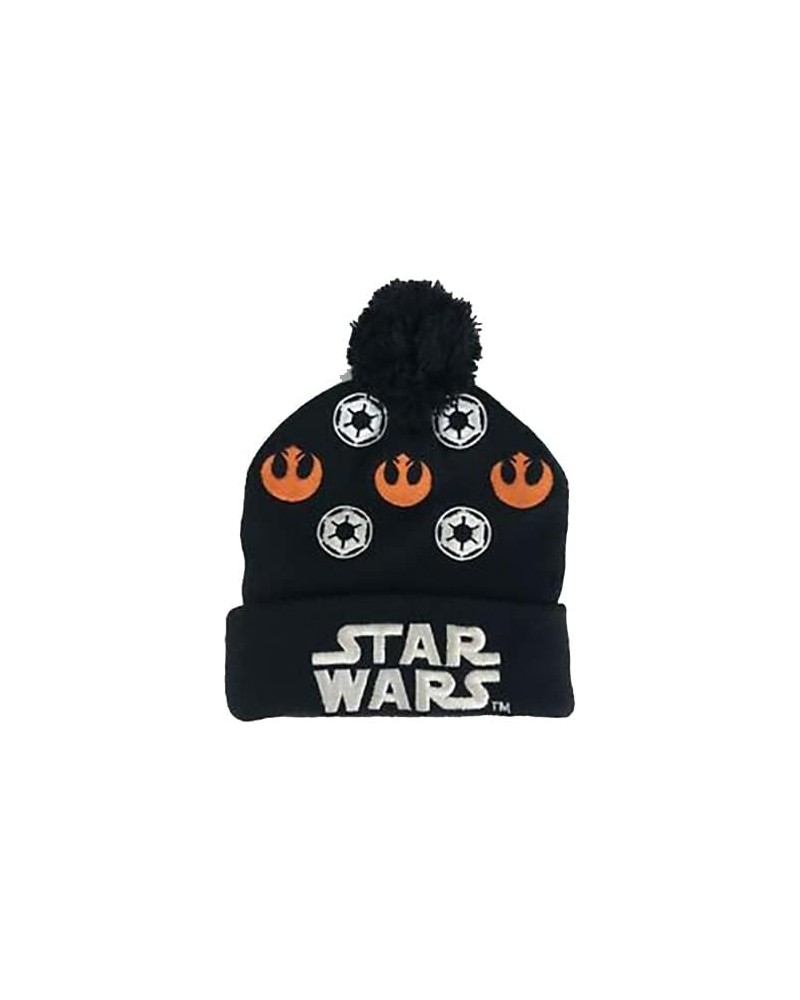 Star Wars Logo Cuff Pom Beanie $12.98 Skullies & Beanies