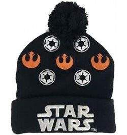 Star Wars Logo Cuff Pom Beanie $12.98 Skullies & Beanies