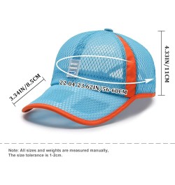 Baseball Cap Unconstructed Hat Adjustable Moisture Wicking Fast Dry Cap Light Blue Mesh $9.84 Baseball Caps