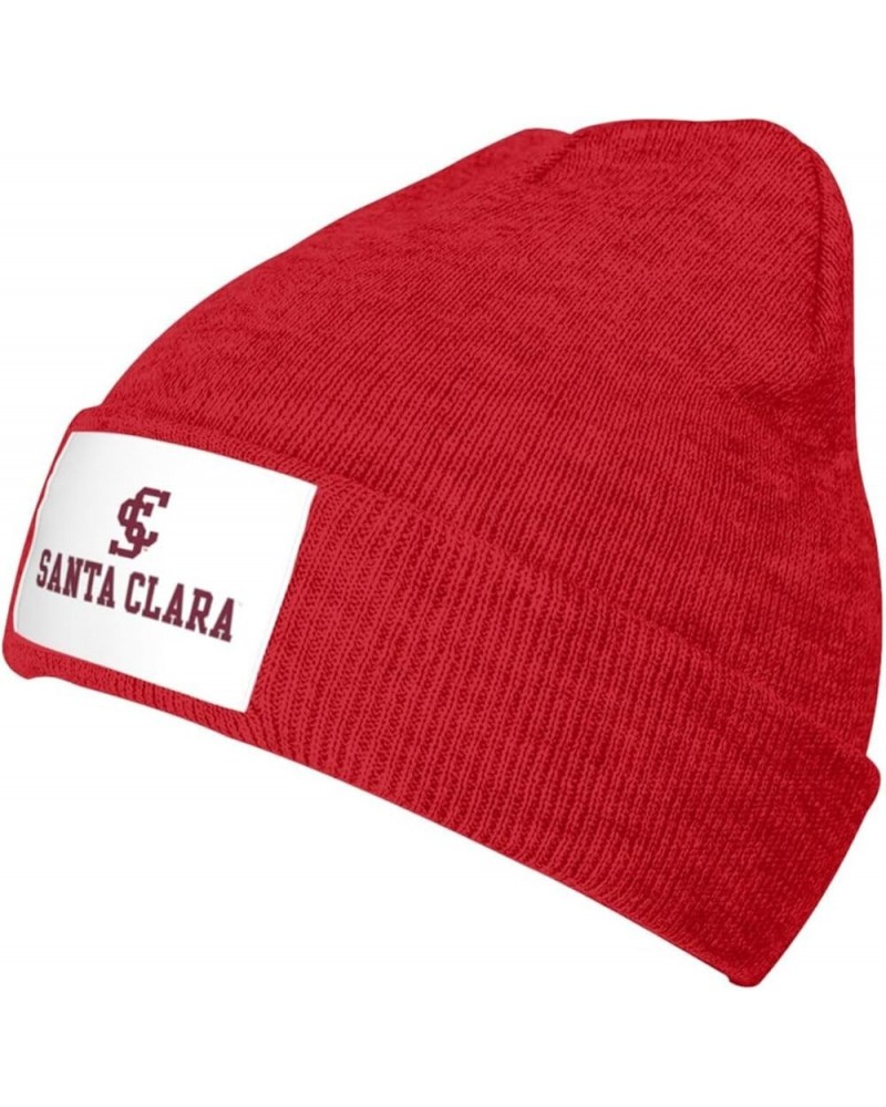 Santa Clara University Logo Classic Warm Winter Knit Cap Fleece Lined Beanie Hat Red $13.51 Skullies & Beanies