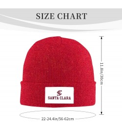 Santa Clara University Logo Classic Warm Winter Knit Cap Fleece Lined Beanie Hat Red $13.51 Skullies & Beanies