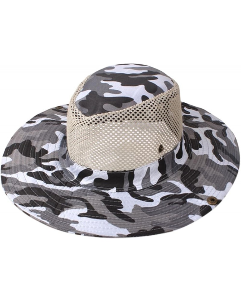 Double-Sided Camouflage Fishing Hats for Men and Women Sun Visor Cap with String Round Brim Dacron L2-ce6 $8.99 Sun Hats