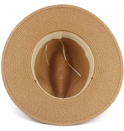 Womens Beach Sun Straw Hat UV UPF50 Travel Foldable Brim Summer UV Hat Eye Tassel Decor Kaqi $16.63 Sun Hats