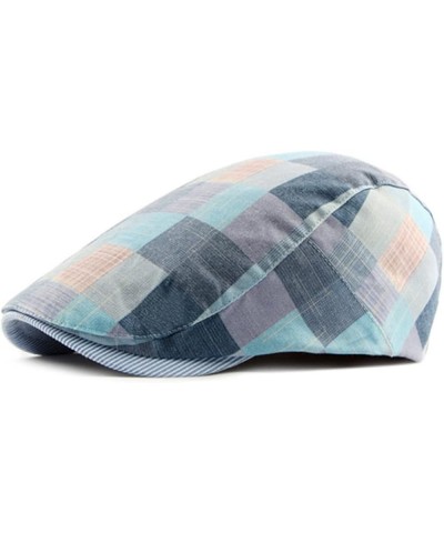 Colorful Grid Beret Hats for Men Women Spring Summer Flat Cap Retro Plaid Berets Femme Adjustable Unisex Newsboy Hat C $15.39...