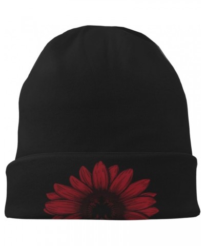 Vintage Sunflower Albania Flag Chic Knit Beanies: Cozy Skull Caps for Winter Warmth at Home & Outdoors!10 Black $9.38 Skullie...