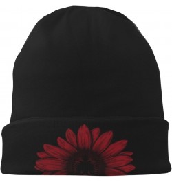 Vintage Sunflower Albania Flag Chic Knit Beanies: Cozy Skull Caps for Winter Warmth at Home & Outdoors!10 Black $9.38 Skullie...