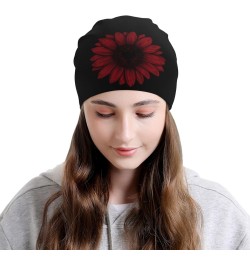 Vintage Sunflower Albania Flag Chic Knit Beanies: Cozy Skull Caps for Winter Warmth at Home & Outdoors!10 Black $9.38 Skullie...