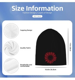 Vintage Sunflower Albania Flag Chic Knit Beanies: Cozy Skull Caps for Winter Warmth at Home & Outdoors!10 Black $9.38 Skullie...