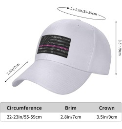 Silk Style United States Thin Pink Line Flag Baseball Cap for Men Women Hat Adjustable Truck Driver Baseball Caps Dad Hats Wh...