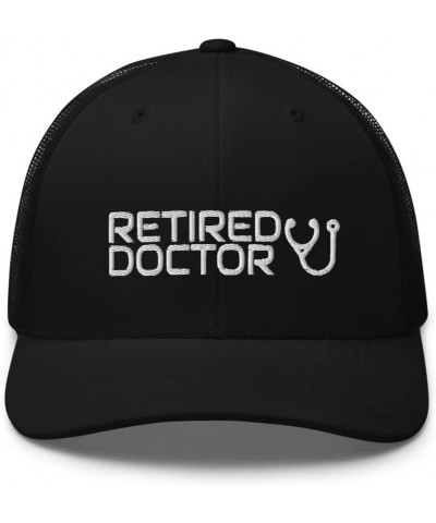 Retired Doctor Retirement Trucker Cap Mesh Hat Adjustable Black $13.78 Baseball Caps