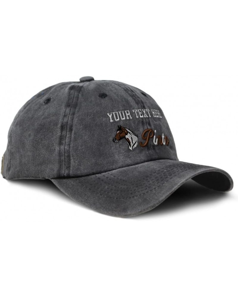 Soft Washed Baseball Cap Pinto Horses Cotton Dad Hats for Men & Women Black Personalized Text Here $13.33 Baseball Caps