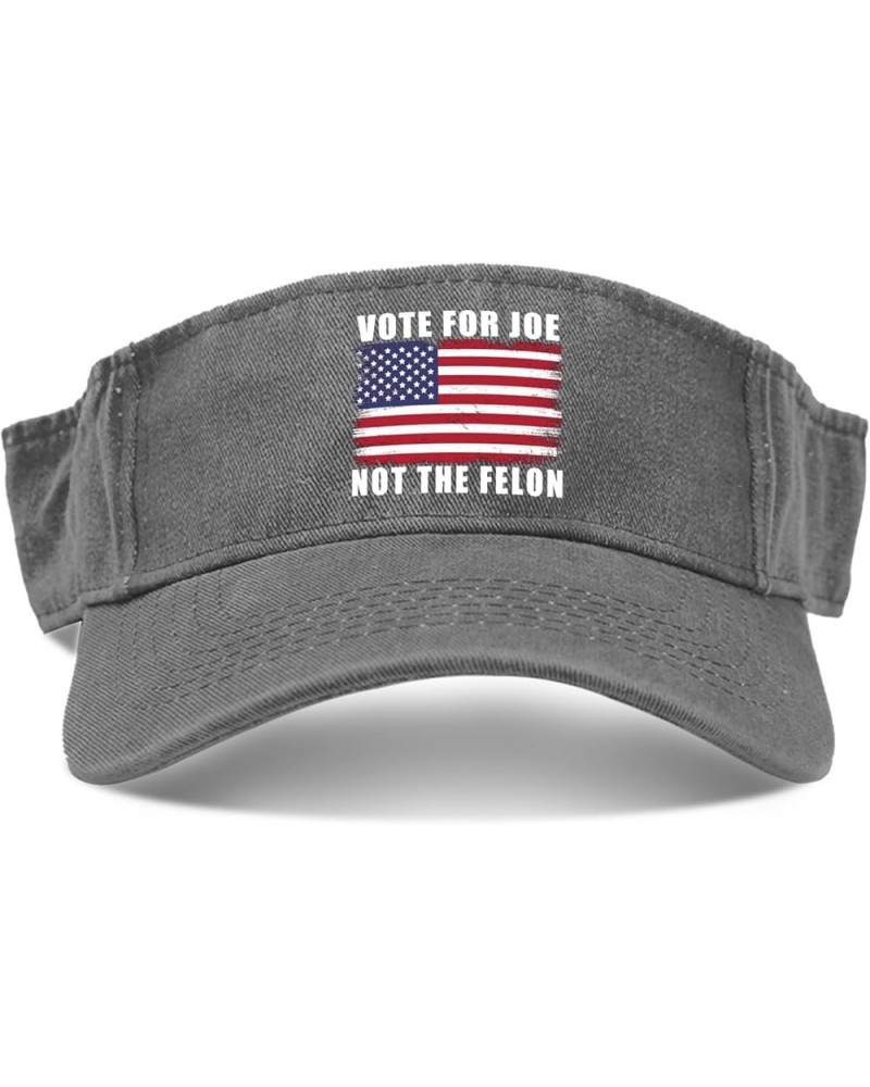 Vote for Joe Not The Felon's Cap Sun Visors for Women Visors Cool Sun Visor Hats Light Grey $10.58 Visors