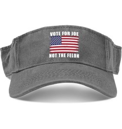 Vote for Joe Not The Felon's Cap Sun Visors for Women Visors Cool Sun Visor Hats Light Grey $10.58 Visors