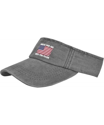 Vote for Joe Not The Felon's Cap Sun Visors for Women Visors Cool Sun Visor Hats Light Grey $10.58 Visors