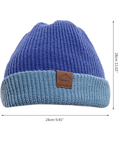 Beanie Hat for Men Women Soft Warm Slouchy Beanie Hat Fuzzy Lined Beanie Soft Daily Hat Purple-b $7.50 Skullies & Beanies