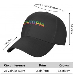 Ethiopia Flag Ethiopian Text Word Art Classic Duckbill Caps for Stylish Sun Protection Black $11.15 Baseball Caps