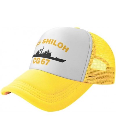 Navy USS Shiloh CG-67 Flag-Baseball Caps Denim Hats Cowboy Knit hat Fisherman's hat Yellow $17.30 Baseball Caps