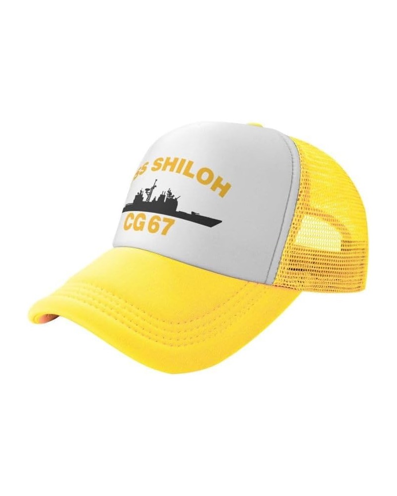 Navy USS Shiloh CG-67 Flag-Baseball Caps Denim Hats Cowboy Knit hat Fisherman's hat Yellow $17.30 Baseball Caps