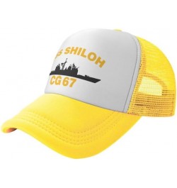 Navy USS Shiloh CG-67 Flag-Baseball Caps Denim Hats Cowboy Knit hat Fisherman's hat Yellow $17.30 Baseball Caps