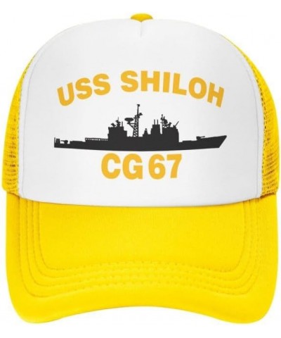 Navy USS Shiloh CG-67 Flag-Baseball Caps Denim Hats Cowboy Knit hat Fisherman's hat Yellow $17.30 Baseball Caps