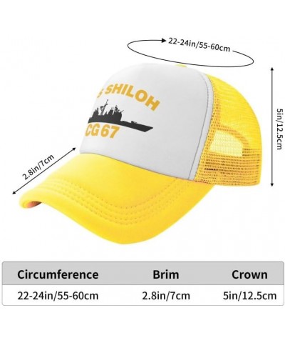 Navy USS Shiloh CG-67 Flag-Baseball Caps Denim Hats Cowboy Knit hat Fisherman's hat Yellow $17.30 Baseball Caps