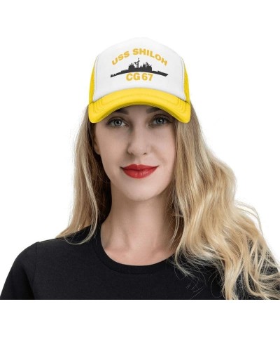 Navy USS Shiloh CG-67 Flag-Baseball Caps Denim Hats Cowboy Knit hat Fisherman's hat Yellow $17.30 Baseball Caps