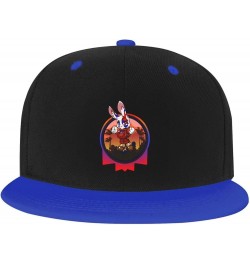 Cool Bunny Baseball Cap for Men Women Snapback Hat Adjustable Flat Bill Hats Blue $13.35 Baseball Caps