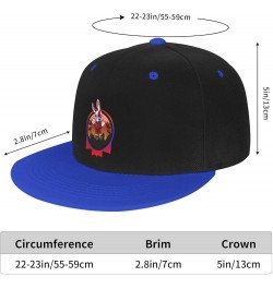 Cool Bunny Baseball Cap for Men Women Snapback Hat Adjustable Flat Bill Hats Blue $13.35 Baseball Caps