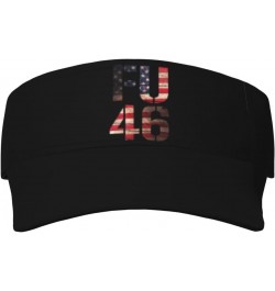 FU 46 Visor Hats Novelty Adjustable Sport Sun Visor Cap Empty Top Baseball Hat for Men and Women Black $11.39 Visors