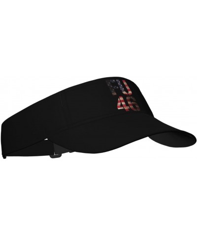 FU 46 Visor Hats Novelty Adjustable Sport Sun Visor Cap Empty Top Baseball Hat for Men and Women Black $11.39 Visors