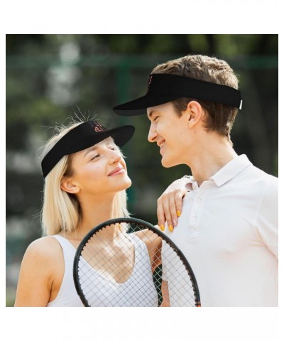 FU 46 Visor Hats Novelty Adjustable Sport Sun Visor Cap Empty Top Baseball Hat for Men and Women Black $11.39 Visors