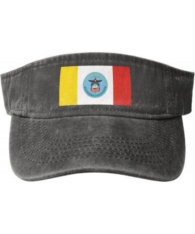 Flag of Columbus, Ohio Sun Hat Sun Visor Hats for Women Men Baseball Cap Golf Hats Deep Heather $13.97 Visors