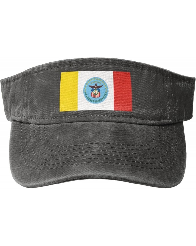 Flag of Columbus, Ohio Sun Hat Sun Visor Hats for Women Men Baseball Cap Golf Hats Deep Heather $13.97 Visors