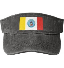 Flag of Columbus, Ohio Sun Hat Sun Visor Hats for Women Men Baseball Cap Golf Hats Deep Heather $13.97 Visors