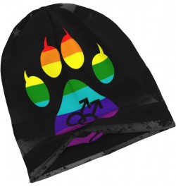 Gay Furry Pride Comfort Elegance Knitted Hat Black Daily for Men Women $13.89 Skullies & Beanies