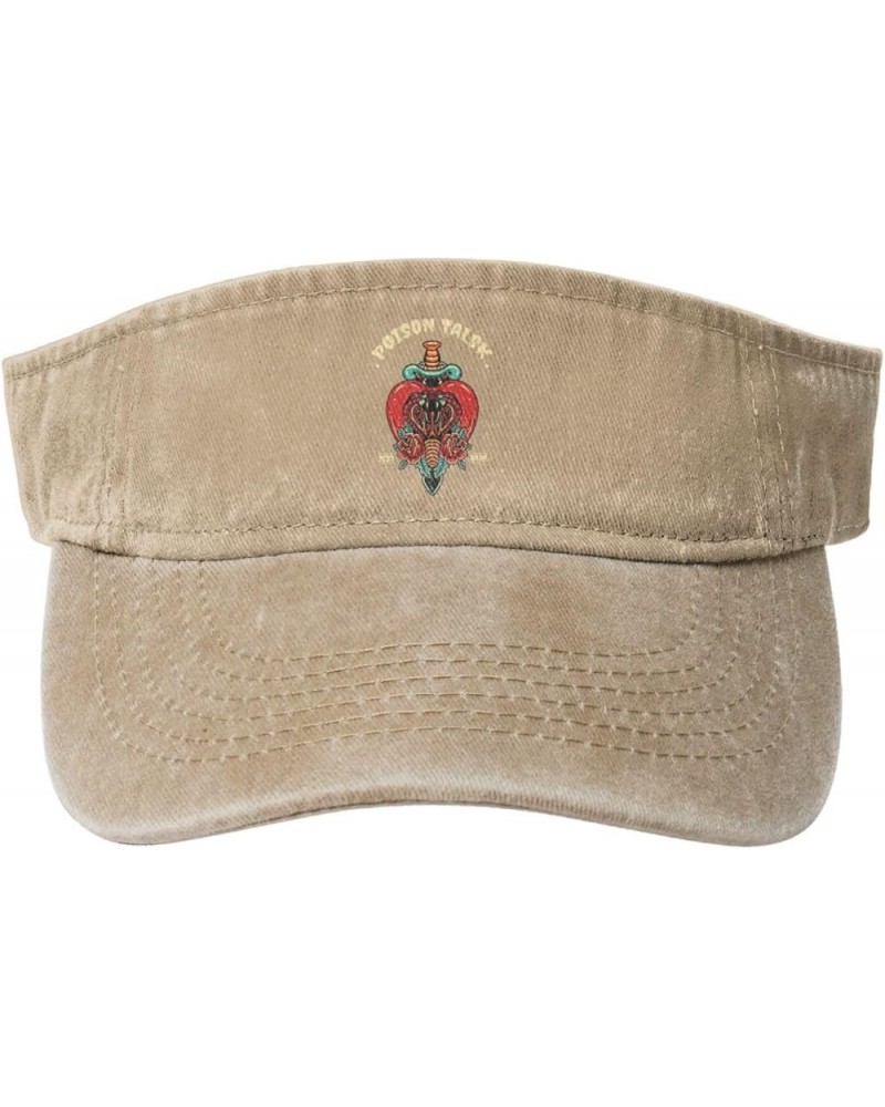 Fierce Snake Sun Visor Hats for Women Men Sun Hat Cotton Golf Hat Vintage Baseball Cap Natural $12.32 Visors