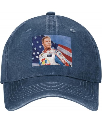 Talladega Nights The Ballad of Ricky Bobby Flag Baseball Caps Denim Hats Cowboy Knit hat Fisherman's hat Navy Blue $17.09 Bas...