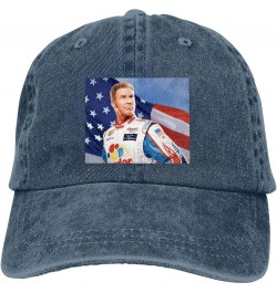 Talladega Nights The Ballad of Ricky Bobby Flag Baseball Caps Denim Hats Cowboy Knit hat Fisherman's hat Navy Blue $17.09 Bas...